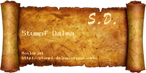 Stumpf Dalma névjegykártya